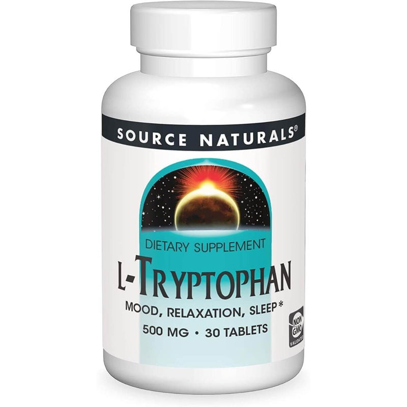 Source Naturals L-Tryptophan 500mg 30 Tablets | Premium Supplements at MYSUPPLEMENTSHOP