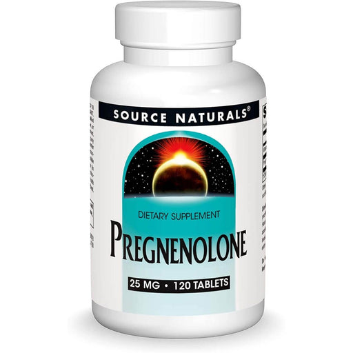 Source Naturals Pregnenolone 25mg 120 Tablets - Brain & Memory at MySupplementShop by Source Naturals