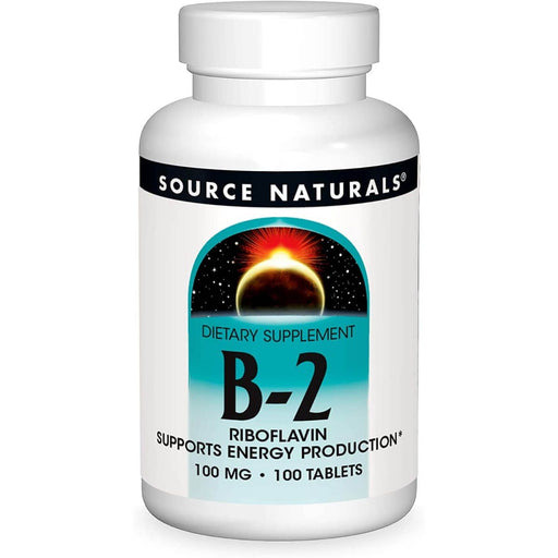 Source Naturals Vitamin B-2 100mg 100 Tablets | Premium Supplements at MYSUPPLEMENTSHOP