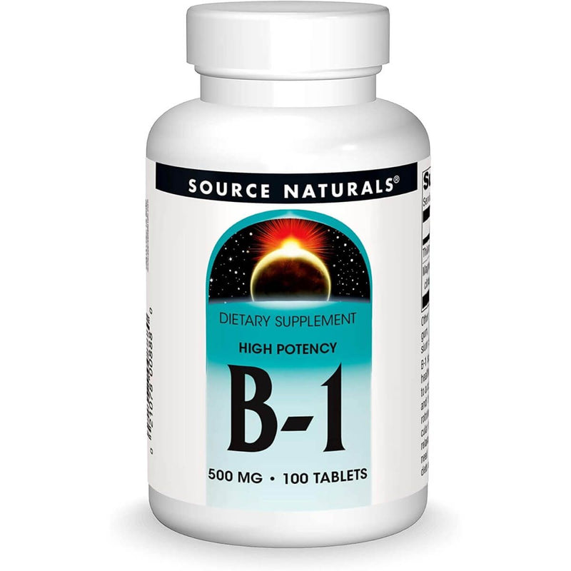 Source Naturals Vitamin B1 500mg 100 Tablets | Premium Supplements at MYSUPPLEMENTSHOP