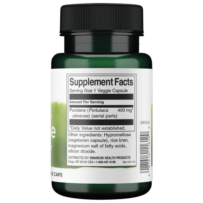 Swanson Full Spectrum Purslane 400mg 60 Vegetarian Capsules | Premium Supplements at MYSUPPLEMENTSHOP