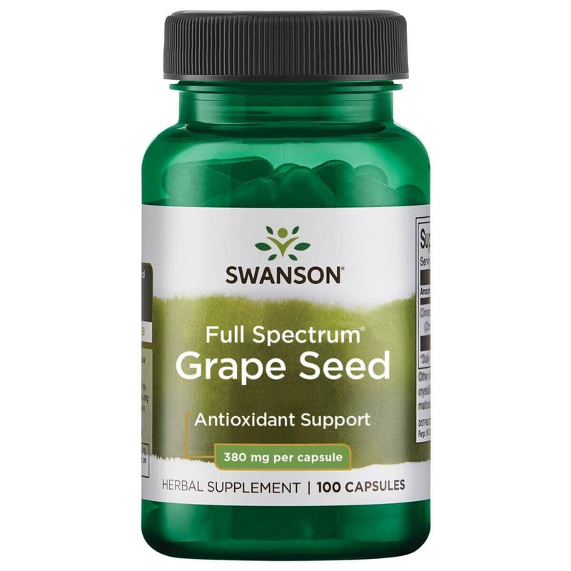 Swanson Grape Seed 380 mg 100 Capsules - Health and Wellbeing at MySupplementShop by Swanson