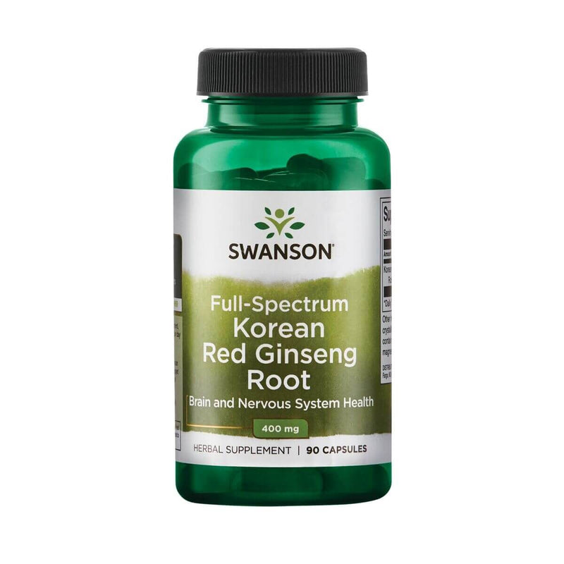 Swanson Korean Red Ginseng Root 400 mg 90 Capsules - Health and Wellbeing at MySupplementShop by Swanson