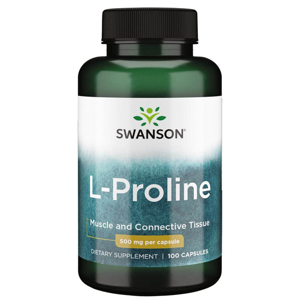 Swanson L-Proline 500 mg 100 Capsules - Amino Acids and BCAAs at MySupplementShop by Swanson