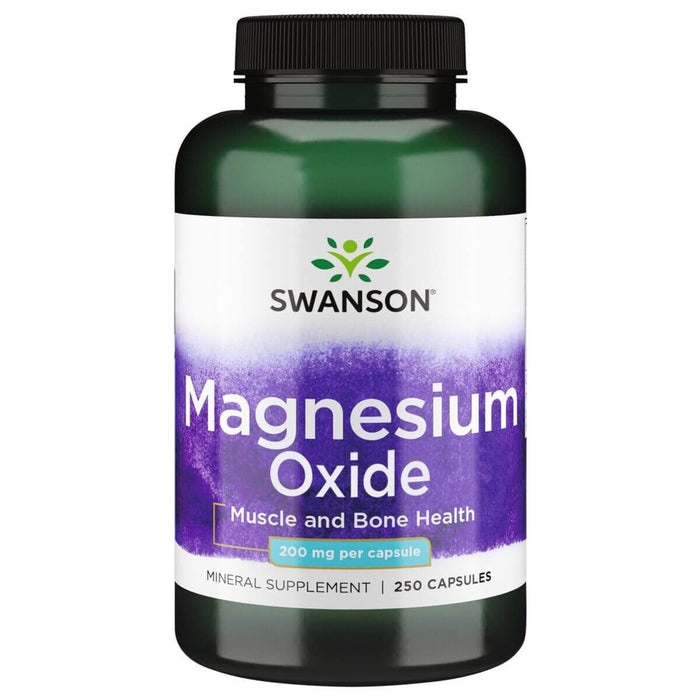 Swanson Magnesium 200 mg 250 Capsules - Vitamins & Minerals at MySupplementShop by Swanson