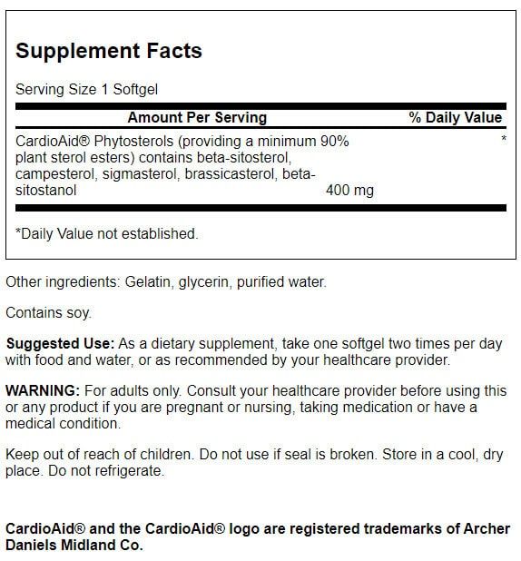 Swanson Maximum Strength Plant Sterols Featuring CardioAid Phytosterols 60 Softgels at MySupplementShop.co.uk