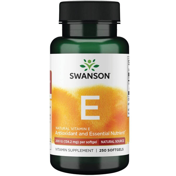 Swanson Natural Vitamin E 200iu (134.2 mg) 250 Softgels | Premium Supplements at MYSUPPLEMENTSHOP