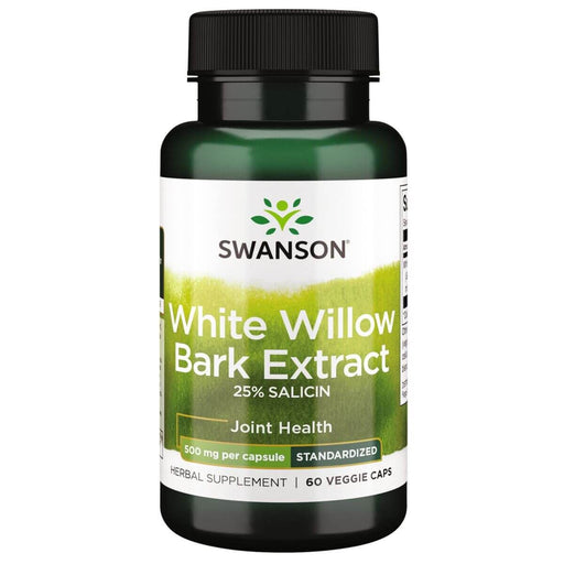 Swanson White Willow Bark Extract 500 mg 60 Veggie Capsules - Joint Support at MySupplementShop by Swanson