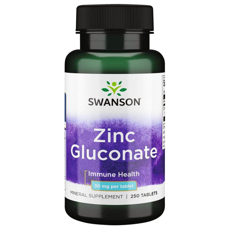 Swanson Zinc Gluconate 30mg 250 Tablets at MySupplementShop.co.uk