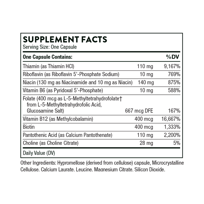 Thorne Research Basic B Complex 60 Capsules | Premium Supplements at MYSUPPLEMENTSHOP