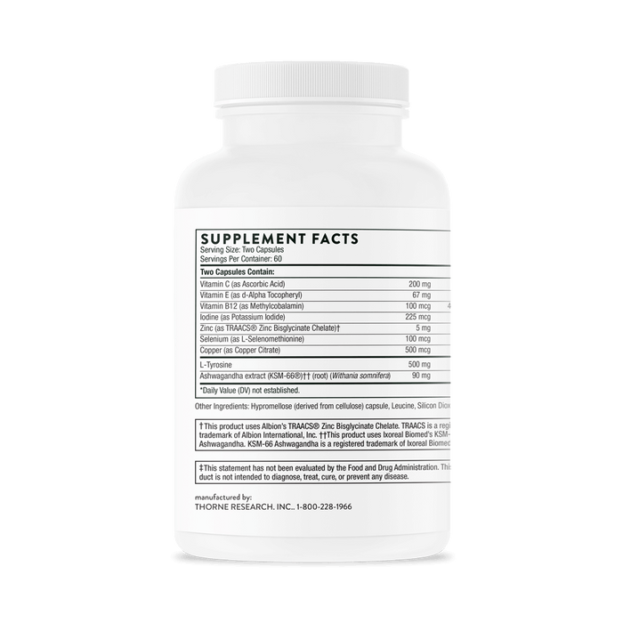 Thorne Research Thyrocsin 120 Capsules | Premium Supplements at MYSUPPLEMENTSHOP