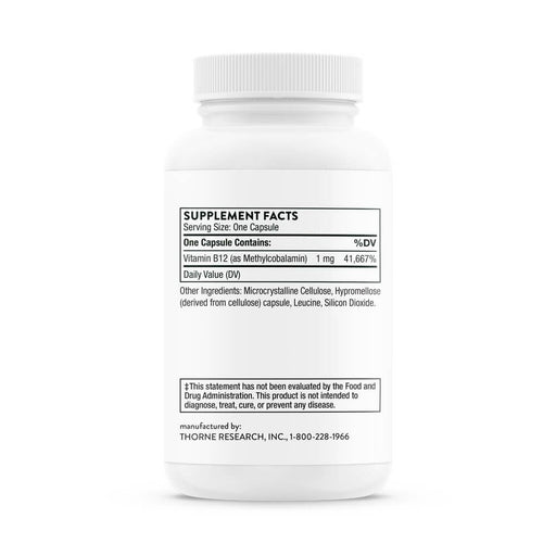 Thorne Research Vitamin B12 60 Capsules - Vitamin at MySupplementShop by Thorne Research