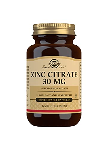 Solgar Zinc Citrate 30 mg Vegetable Capsules 100Tabs | High-Quality Health Foods | MySupplementShop.co.uk