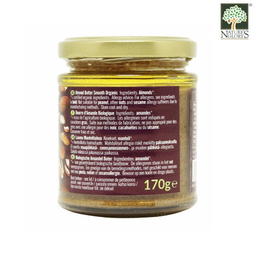 Biona Organic Smooth Almond Butter 170g | High-Quality Health Foods | MySupplementShop.co.uk