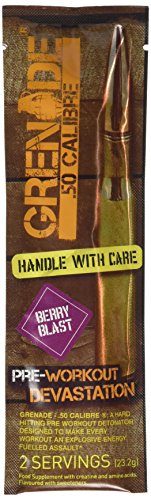 Grenade 50 Calibre Preloaded 25x23.5g Sticks Berry Blast | High-Quality Sports Nutrition | MySupplementShop.co.uk