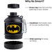 Smartshake Justice League Whey2Go Batman Protein Powder Storage Container 50g - BPA Free Shaker Bottle Funnel for Whey Protein Powder + Protein Shakes 110ml DC Comics Batman Gifts for Men | High-Quality Supplement Shakers | MySupplementShop.co.uk