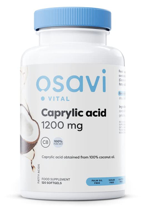 Osavi Caprylic Acid, 1200mg - 120 softgels - Health and Wellbeing at MySupplementShop by Osavi