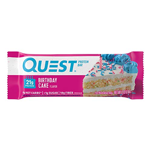 Quest Birthday Cake Flavour Protein Bar (12 x 60g) 720g - Protein Bars at MySupplementShop by Quest