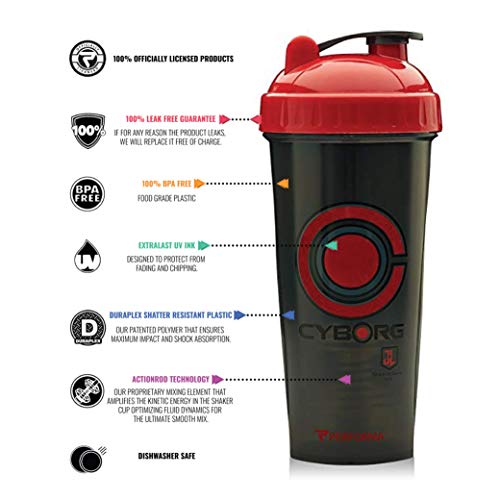 Performa Shakers Justice League Shaker 800ml Cyborg | High-Quality Water Bottles | MySupplementShop.co.uk