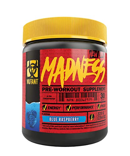 MUTANT Madness | Original Mutant Pre-Workout Powder| High-Intensity Workouts}| 30 Serving | 225 g (.83 lb) | Blue Raspberry | High-Quality Pre & Post Workout | MySupplementShop.co.uk