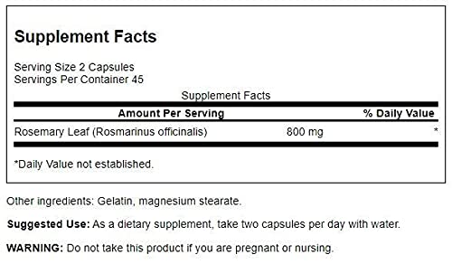 Swanson Full Spectrum Rosemary 400 mg 90 Caps | High-Quality Combination Multivitamins & Minerals | MySupplementShop.co.uk