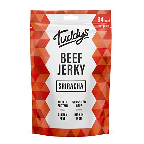 Tuddys Snacks Beef Jerky 12x28g Sriracha | High-Quality Sports Nutrition | MySupplementShop.co.uk