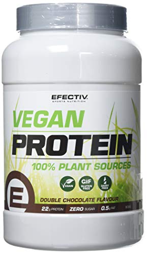 Efectiv Nutrition Vegan Protein - Pea Protein Isolate - Hemp Protein - 24 Grams Protein per Serving - 30 Servings - 908 Grams - Chocolate | High-Quality Diet Shakes | MySupplementShop.co.uk