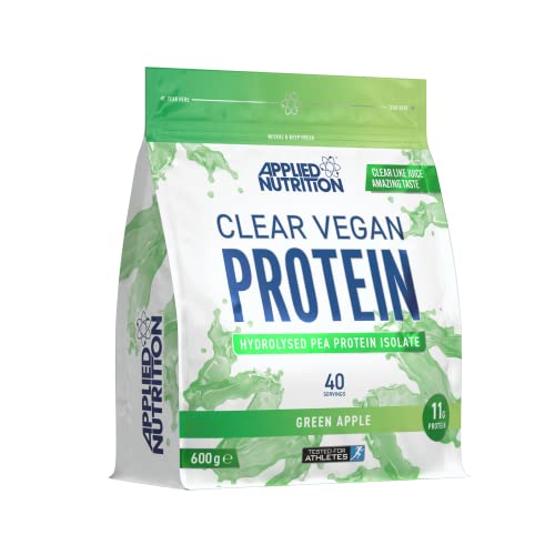 Applied Nutrition Clear Vegan Protein - Hydrolysed Pea Protein Isolate Vegan Protein Powder (Green Apple) (600g - 40 Servings) | High-Quality Multiminerals | MySupplementShop.co.uk