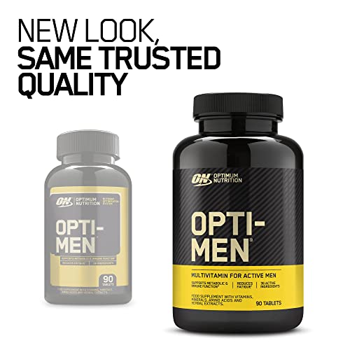 Optimum Nutrition Opti-Men Multivitamin Supplements for Men with Vitamin D Vitamin C Vitamin A and Amino Acids 30 Servings 90 Capsules - Sports Nutrition at MySupplementShop by Optimum Nutrition