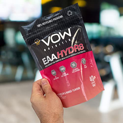 Vow EAA Hydr8 - Essential Amino Acids Electrolytes BCAAs Cyclic Dextrin Intra Workout Drink Informed Sports (Watermelon and Mango) | High-Quality BCAAs | MySupplementShop.co.uk