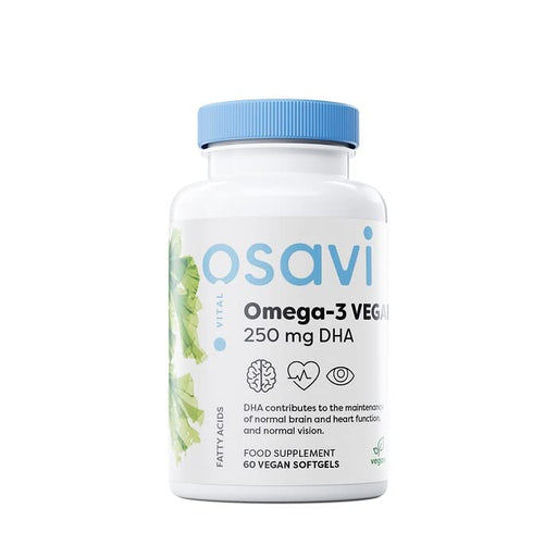 Osavi Omega-3 Vegan, 250mg DHA - 60 vegan softgels | High-Quality Omega-3 | MySupplementShop.co.uk