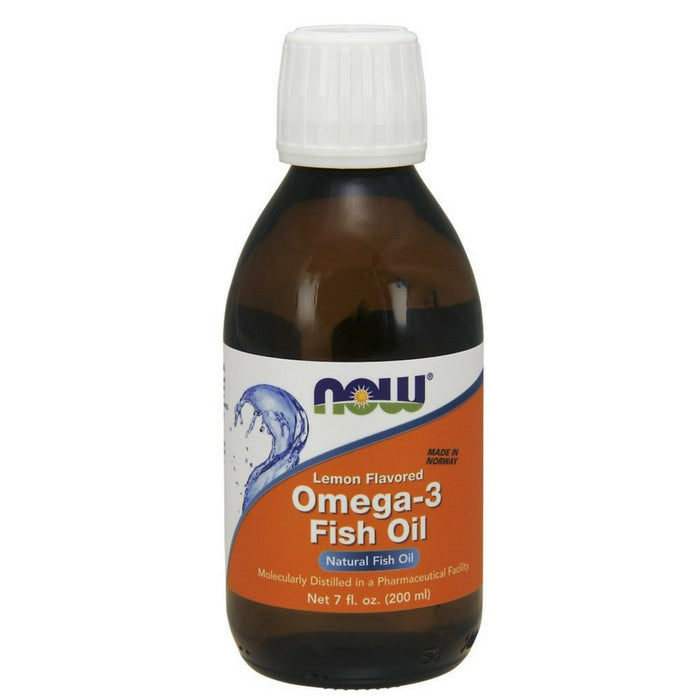 NOW Foods Omega-3 Fish Oil Liquid, Lemon - 200 ml. - Omegas, EFAs, CLA, Oils at MySupplementShop by NOW Foods