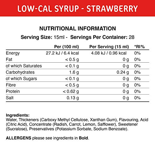 Applied Nutrition Fit Cuisine Low-Cal Syrup Strawberry 425ml - Health Foods at MySupplementShop by Fit Cuisine