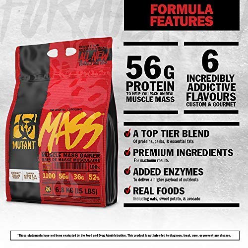 Mutant Mass Dual Chamber 2.72kg Choc & Choc Fudge Brownie | High-Quality Weight Gainers & Carbs | MySupplementShop.co.uk