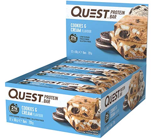 Quest Nutrition Bar 12x60g Cookies & Cream | High-Quality Sports Nutrition | MySupplementShop.co.uk