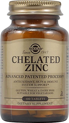 Solgar Chelated Zinc Tablets 100Tabs | High-Quality Health Foods | MySupplementShop.co.uk