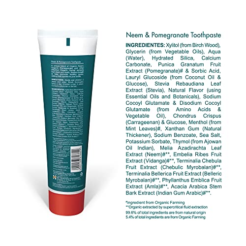 Himalaya Neem and Pomegranate Organic Toothpaste - 150g | High-Quality Toothpastes | MySupplementShop.co.uk