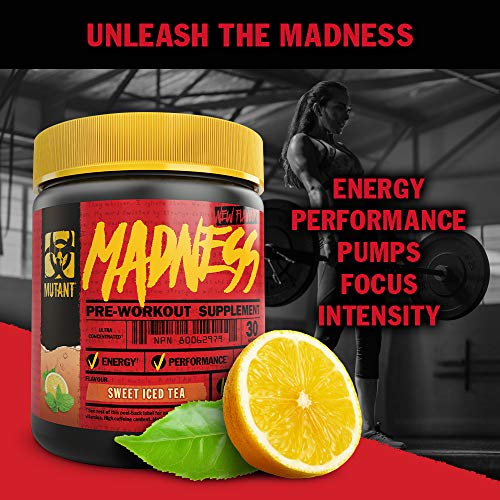 MUTANT Madness | Original Mutant Pre-Workout Powder| High-Intensity Workouts}| 30 Serving | 225 g (.83 lb) | Peach Mango - Pre & Post Workout at MySupplementShop by Mutant