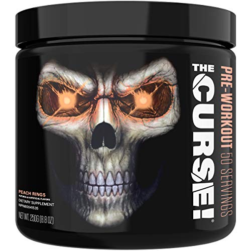 JNX Sports The Curse! Pre Workout Supplement - Intense Energy & Focus Instant Strength Gains Enhanced Blood Flow - Nitric Oxide Booster with Creatine & Caffeine - Men & Women | Peach Rings | 50 SRV | High-Quality Nitric Oxide Boosters | MySupplementShop.co.uk