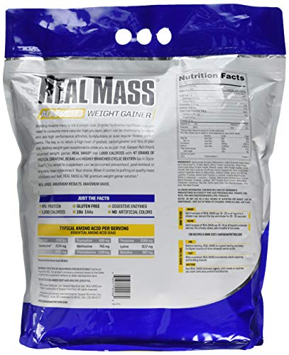 Gaspari Nutrition 5.4 kg Strawberry Real Mass Advanced | High-Quality Amino Acids | MySupplementShop.co.uk