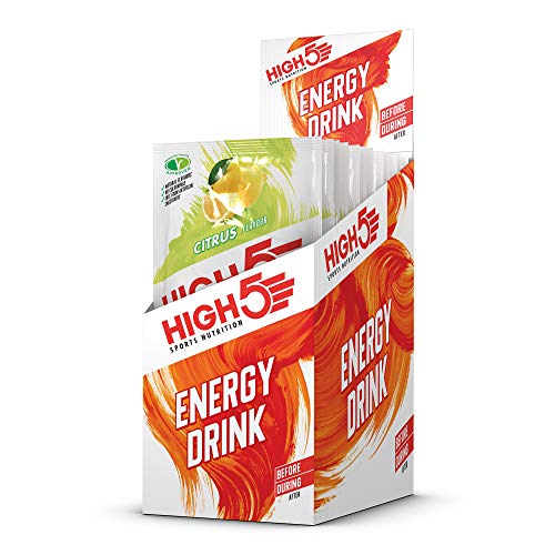 HIGH5 Energy Hydration Drink Refreshing Mix of Carbohydrates and Electrolytes (Citrus 12 x 47g) | High-Quality Energy Drinks | MySupplementShop.co.uk