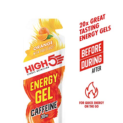 High 5 Energy Gel Caffeine Orange 20x40g | High-Quality Sports Nutrition | MySupplementShop.co.uk