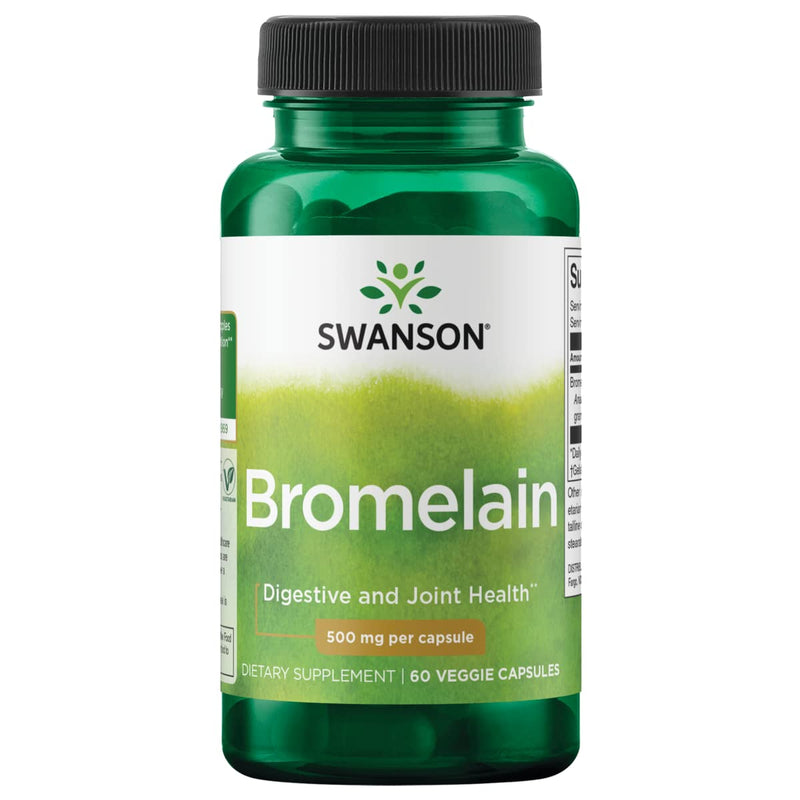 Swanson Bromelain, 500mg - 60 vcaps | High-Quality Health and Wellbeing | MySupplementShop.co.uk