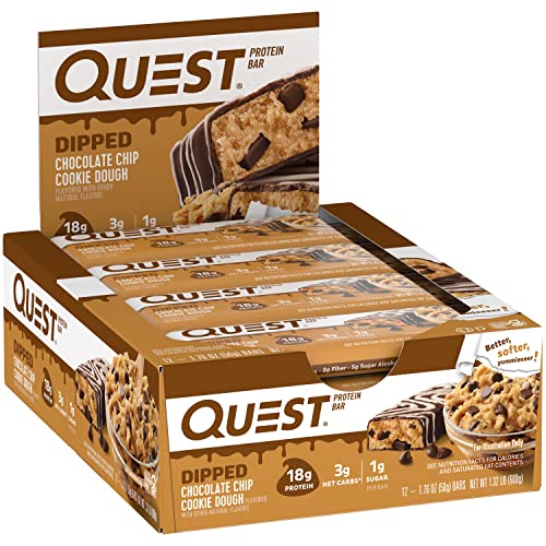 Quest Nutrition Bar 12x50g Chocolate Dipped Cookie Dough | High-Quality Health Foods | MySupplementShop.co.uk