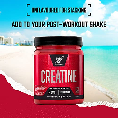 BSN DNA Creatine Monohydrate Powder Sports Nutrition Unflavoured 216 g 63 Servings | High-Quality Creatine | MySupplementShop.co.uk