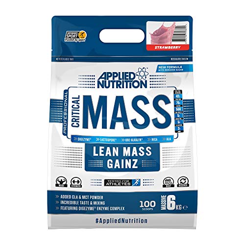 Applied Nutrition Critical Mass Professional - Weight Gain Protein Powder High Calorie Weight Gainer Lean Mass (6kg - 40 Servings) (Strawberry) - Default Title - Weight Gainers & Carbs at MySupplementShop by Applied Nutrition