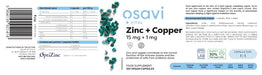 Osavi Zinc + Copper, 15mg + 1mg - 120 vegan caps - Zinc at MySupplementShop by Osavi