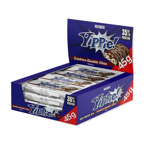 Weider Yippie! Bars, Brownie-Vanilla - 12 bars (45 grams) | High-Quality Protein Bars | MySupplementShop.co.uk