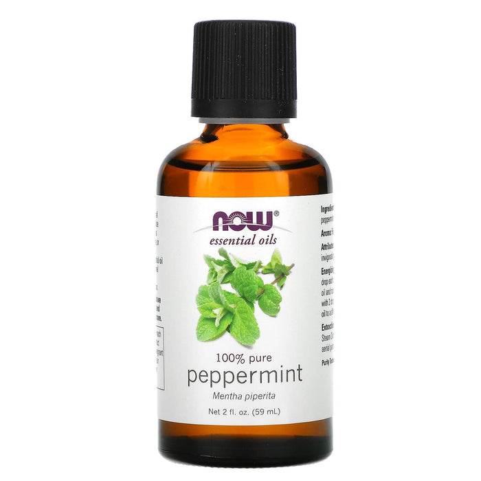NOW Foods Essential Oil, Peppermint Oil - 59 ml. | High-Quality Floor Cleaners | MySupplementShop.co.uk
