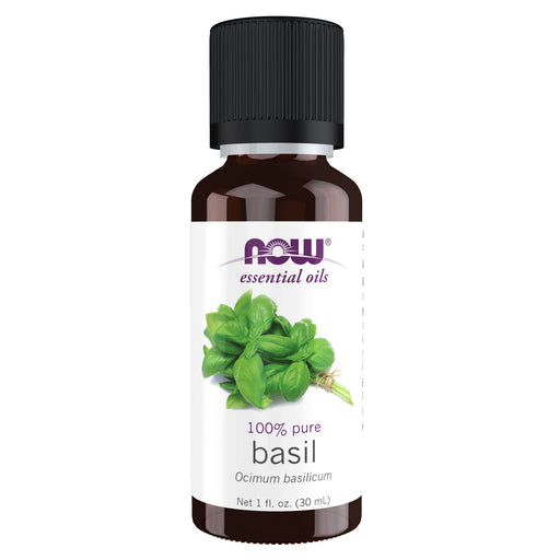 NOW Foods Essential Oil, Basil Oil - 30 ml. | High-Quality Health and Wellbeing | MySupplementShop.co.uk